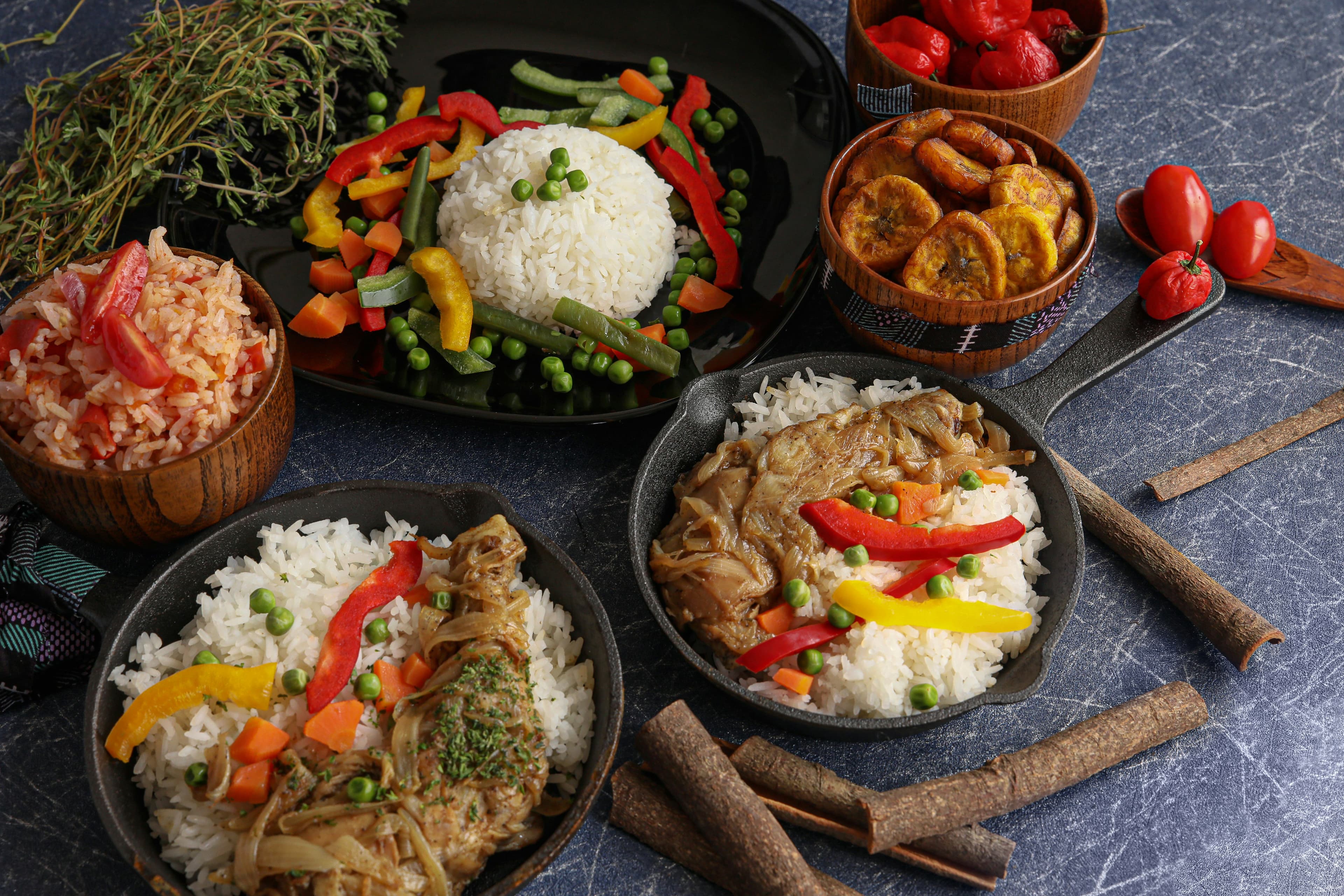 A Nigerian restaurant kitchen at work